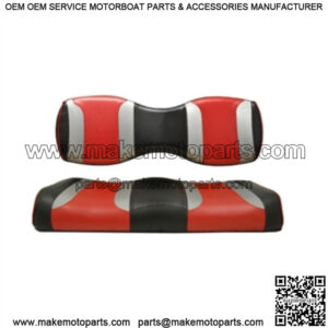 Golf Cart Rear Seat Covers for Genesis 250/300  - Black/Red