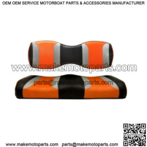 Golf Cart Rear Seat Covers for Genesis 250/300 - Black/Orange