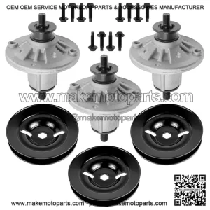 48-Inch Deck Spindle & Pulley Assembly for John Deere 44L777 Z245 EZtrak Residential Mower