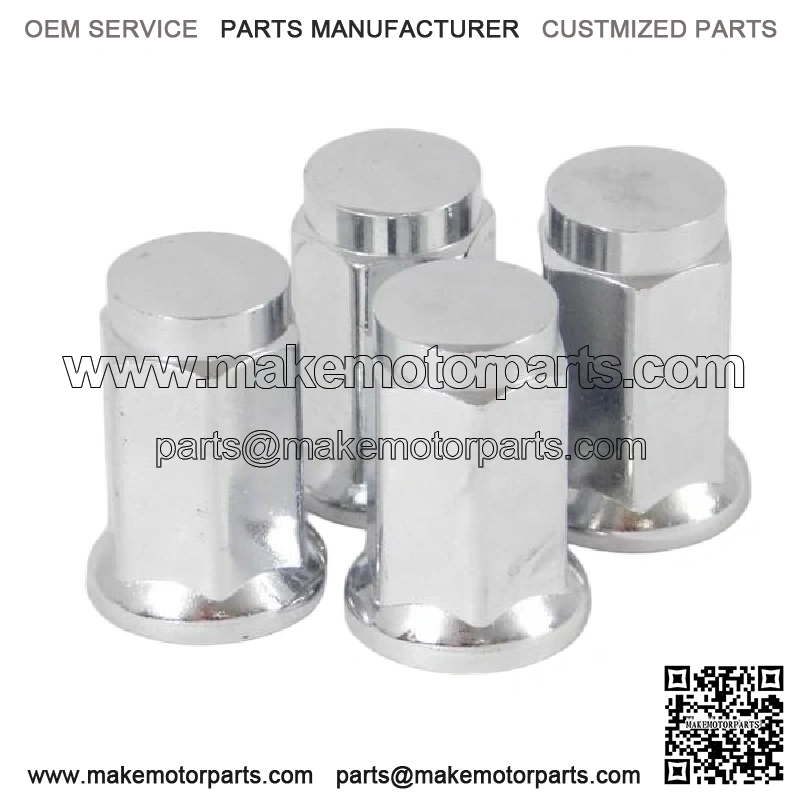4 pack of NEW ITP Chrome Flat Base 10mm x 1.25 Lug Nut Parts ATV & UTV 10x1.25 - Image 2