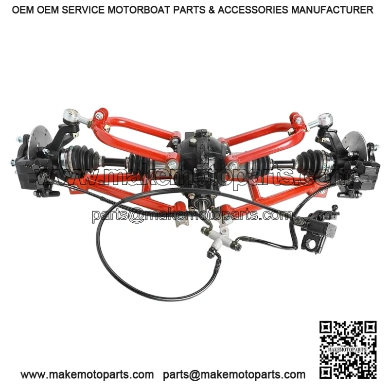 Rear Drive Shaft CV Axle Swing Arm Kit with Brake Assembly for Go Kart ATV Golf Cart