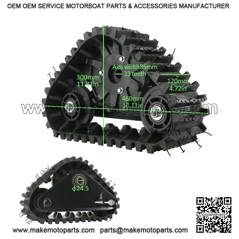 72V 1500W Differential Motor Rear Axle Kit with Snow Sand Tracks for Electric ATV Golf Cart Go Kart - Image 2