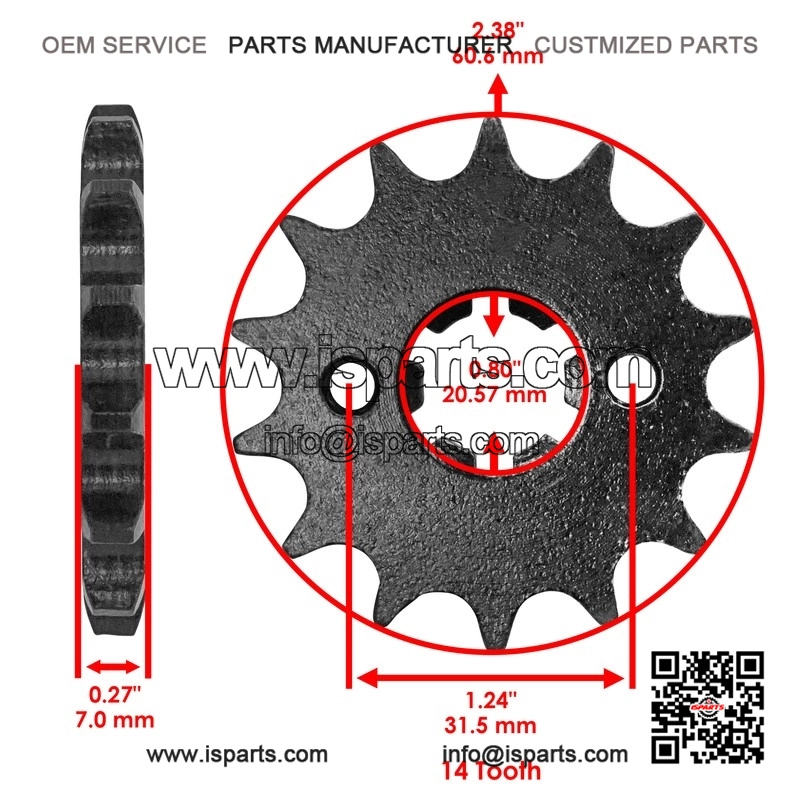 Drive Chain & Sprockets Kit for Polaris Outlaw 90 (2007-2014) - 428 Pitch, 136 Links - Image 3