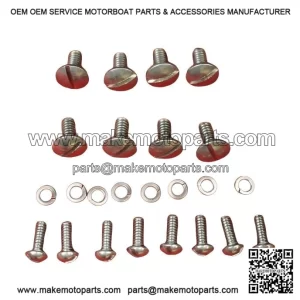 For Round Nose IH Farmall Cub ÿ Stainless Steel Tank Dash Hood Grill Dogleg Bolt Screw Kit
