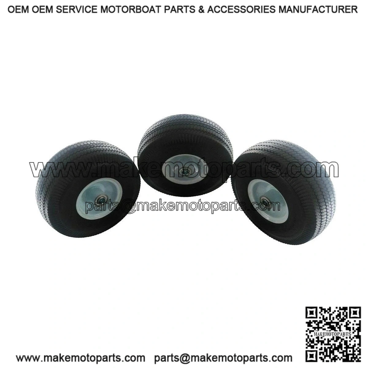 4.10/3.50 X 4 No-Flat Tire ?C 3-Pack for Little Wonder 4164205 Saw Tooth Complete Assembly