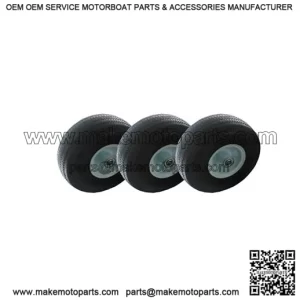 Puncture-Proof No-Flat Tire Set of 3 ?C 1 Front 4.10X3.50-4 and 2 Rear 4.10X3.50-6 for Walk-Behind Blowers, Replaces 4164204 & 4164205