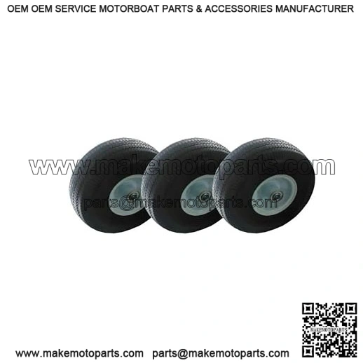 Puncture-Proof No-Flat Tire Set of 3 ?C 1 Front 4.10X3.50-4 and 2 Rear 4.10X3.50-6 for Walk-Behind Blowers, Replaces 4164204 & 4164205