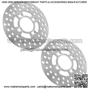 For Yamaha Raptor 700 YFM700R YFM700 R 2006-2012 2 Front Brake Disc Rotor Pad