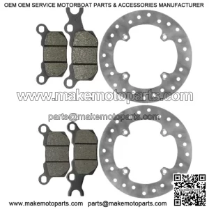 For Can-Am Traxter HD5 HD8 HD10 2015-2023 Front and Rear Brake Disc with Pads