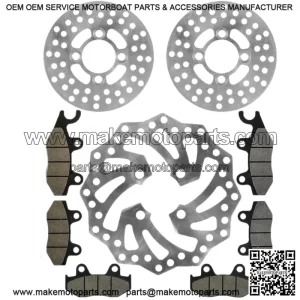 For Polaris RZR XP Turbo 2017-2021 5267607 2206231 Front Brake Disc Rotor With Pad