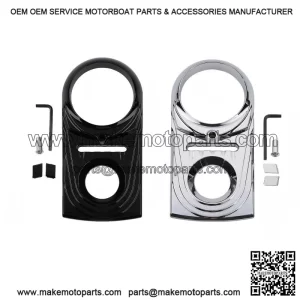 Dash Panel Insert Cover ?C Chrome/Black for Harley Softail Fatboy 2000-2017