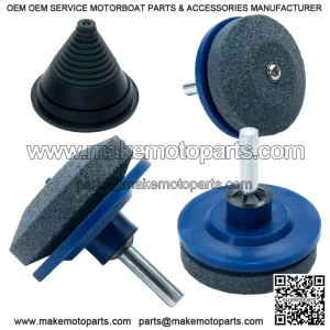 (3pc) Lawn Mower Deck Blade Sharpener Kit with Free Balancer for Mowers