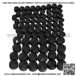 Engine Bolt Cap Cover Kit ?C Black 83pcs for Harley Davidson Touring Twin Cam