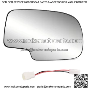 Passenger Side Heated Exterior Mirror Glass - Convex with Turn Signal - Replacement for 2003-2007 Cadillac Escalade, Chevrolet Avalanche, Silverado, Suburban, Tahoe, GMC Sierra, Yukon