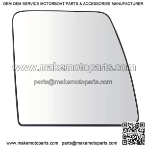 Heated Passenger Side Mirror Glass with Backing Plate - Snap On - Compatible with 2012-2021 Nissan NV1500, 2012-2018 NV2500, NV3500 (NI1325122)