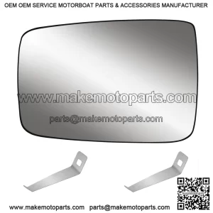Heated Driver Side Mirror Glass - Convex Exterior with Backing Plate - Compatible with 2009-2018 Dodge Ram Pick-Up 1500, 2500 - Replaces 68079363AA, 68050299AA