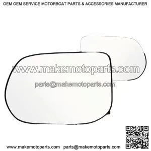 Pair of Non-Heated Driver and Passenger Side Mirror Glass - Flat Glass, with Backing Plate, for Sedan - Replacement for 2006-2011 Honda Civic - Fits 76253SNAA01, 76203SNAA01 / HO1324119, HO1325119