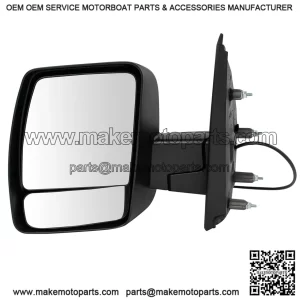Textured Black Power Mirror Assembly, Compatible with 2012-2021 Nissan NV2500 NV3500 Driver Side