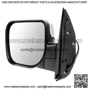 Power Heated Mirror Assembly with Memory, Turn Signal, Puddle Light, Chrome, Foldaway, Compatible with 2008-2010 Infiniti QX56, 2008-2015 Nissan Armada, 2009-2015 Titan Driver Side