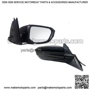 Match to Black Passenger Side Door Mirror for 2016-2021 Honda Civic LX SE Sport, Power Mirror Adjust, Manual Fold, Non-Heat, Replace 76208TBAC03ZA, HO1321283 (3 Pins)