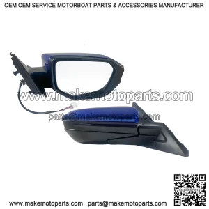 Right Passenger Side Door Mirror for 2016-2021 Honda Civic LX SE Sport, Power Mirror Adjust, Manual Fold, Non-Heated, Match to Aegean Blue Metallic Pearl, Replace 76208TBAC03ZA, HO1321283 (3 Pins)