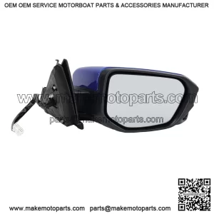 Passenger Side Mirror Compatible with 2016-2021 Honda Civic Sedan/Coupe/Hatchback Lx/Ex/Sport, Power Heated with View Camera, Blue