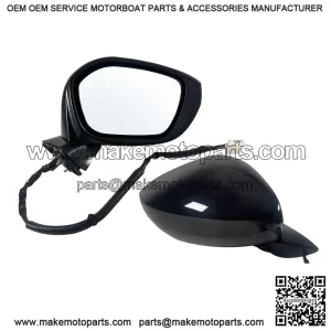 Right Passenger Side Mirror Fits 2022-2026 Honda Civic Sedan/Hatchback, Power Glass, Heated, Blind Spot Detection, Manual Folding, Match to Crystal Black Pearl, Replace HO1321351 (7 Pins)