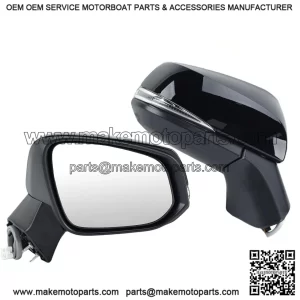 Right Passenger Side Mirror Compatible with Toyota RAV4 2019-2024, Power Heated, Turn Signal, Blind Spot, Door Rear View Mirrors, 8 Pins, Black