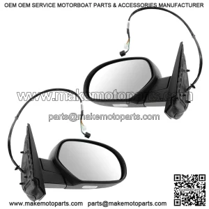 Driver and Passenger Side Mirror Assembly 2 Piece Set, Power Heated, No Memory, Black, Compatible with 2007-2013 Chevy Avalanche Suburban, 2007-2014 Suburban GMC Yukon Yukon XL 1500