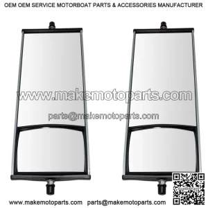 West Coast Mirrors, Manual, 16 x 6.5 Inch, Aluminum, Convex, Left and Right, Compatible with 2000?C2017 Ford F-650, 1997?C2009 Chevrolet T6500, 1997?C2009 GMC T6500, 2011?C2018 Ram 4500, 2000?C2019 Volvo VNL, 2002?C2017 Isuzu NPR