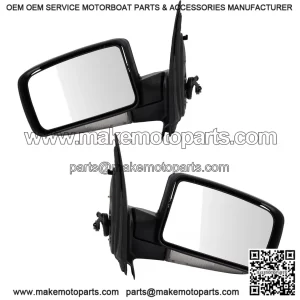 Driver and Passenger Side Mirror Assembly Set, Power Heated, Memory, Power Folding, Turn Signal, Puddle Light, Smooth Black Paint to Match, Compatible with 2005-2006 Ford Expedition, 2003-2006 Lincoln Navigator