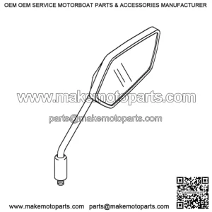 RIGHT MIRROR ASSEMBLY for Z125 PRO 2017-2025 - 56001-0313