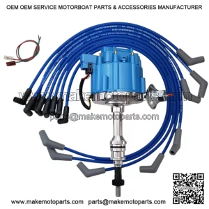 High Performance HEI Distributor & 8.5mm Spark Plug Wire Set for Ford 351W Windsor Small Block