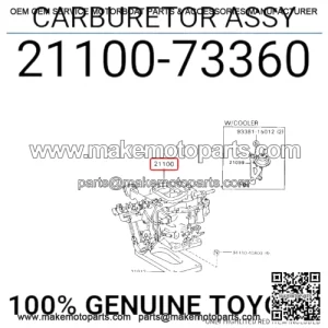 Genuine Toyota Carburetor Assembly 21100-73360