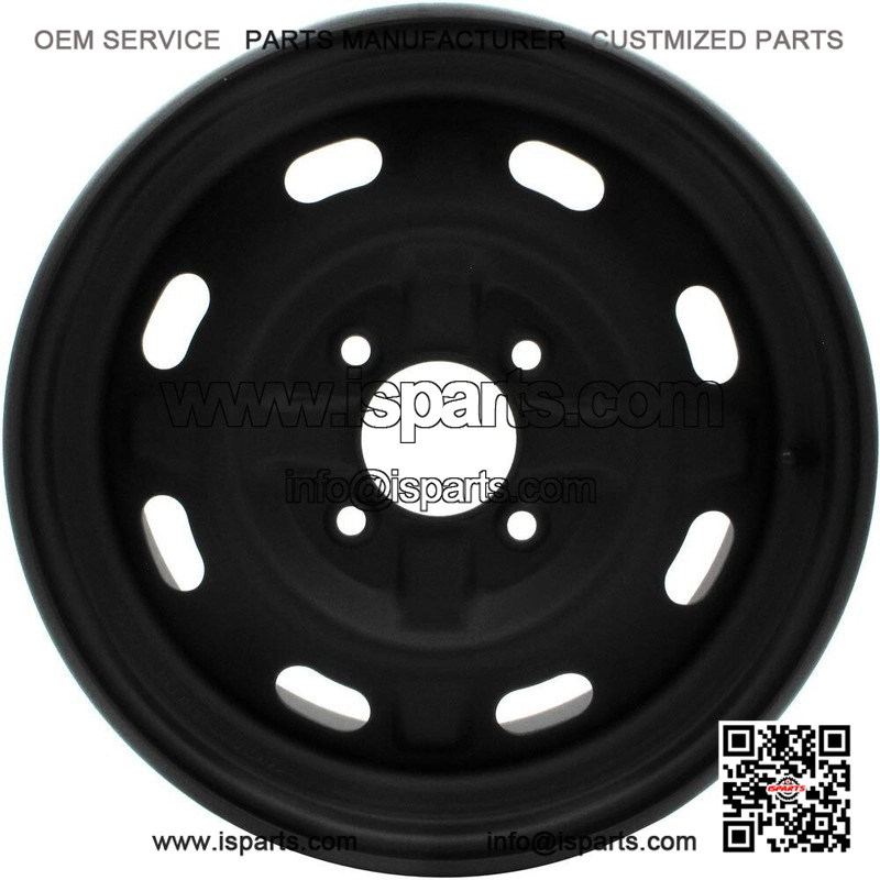 14x7 4x110 +46.5 Black Steel Front Rim for ATV UTV Quad Bike