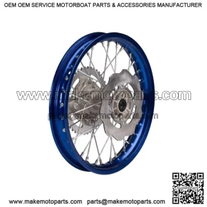 Complete 14" Blue Rear Wheel Assembly for 2021-2025 Yamaha YZ85 YZ 85