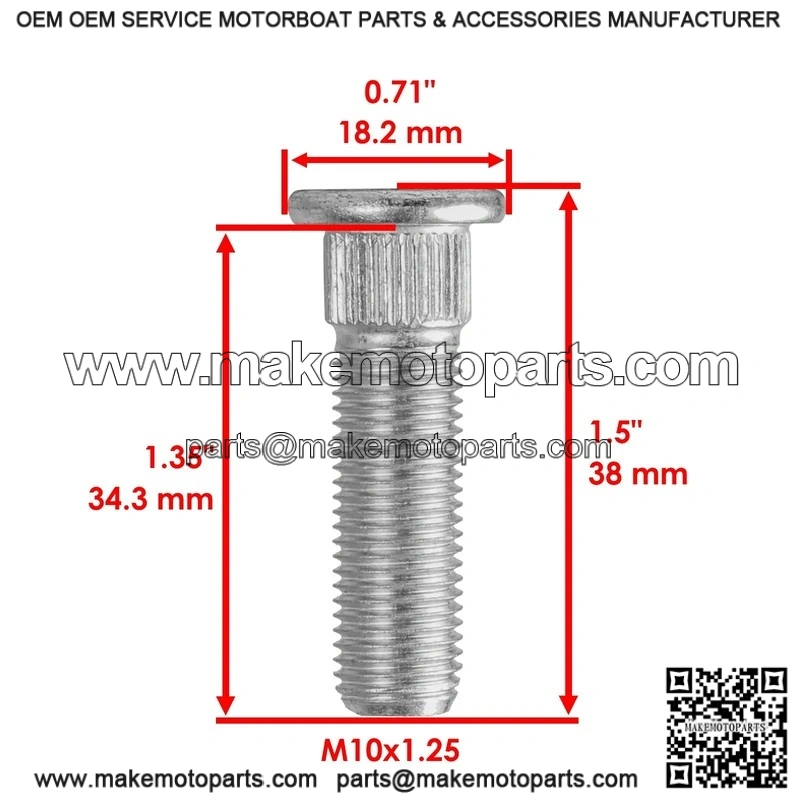 Yamaha Warrior 350 YFM350X 1996-2004 Rear Wheel Studs - Image 2