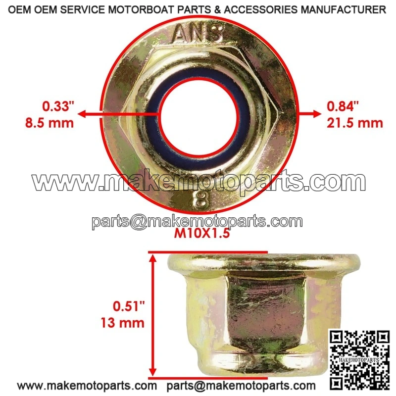 Polaris 7518467 7547313 x2 Rear Bearing Carrier Lower Bolt & Nut - Image 3