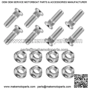 Polaris Magnum 325 2x4 4x4 2000-2001 3/8" 8x Front Rear Studs & Flange Nuts