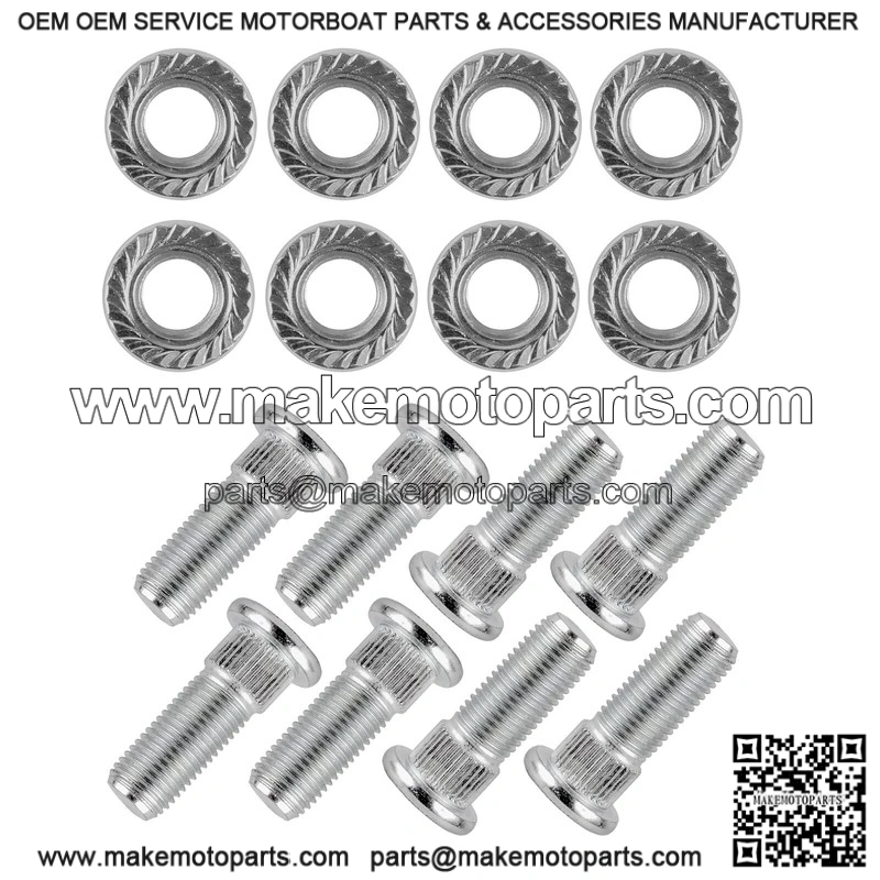 Polaris Magnum 325 2x4 4x4 2000-2001 3/8" 8x Front Rear Studs & Flange Nuts - Image 4