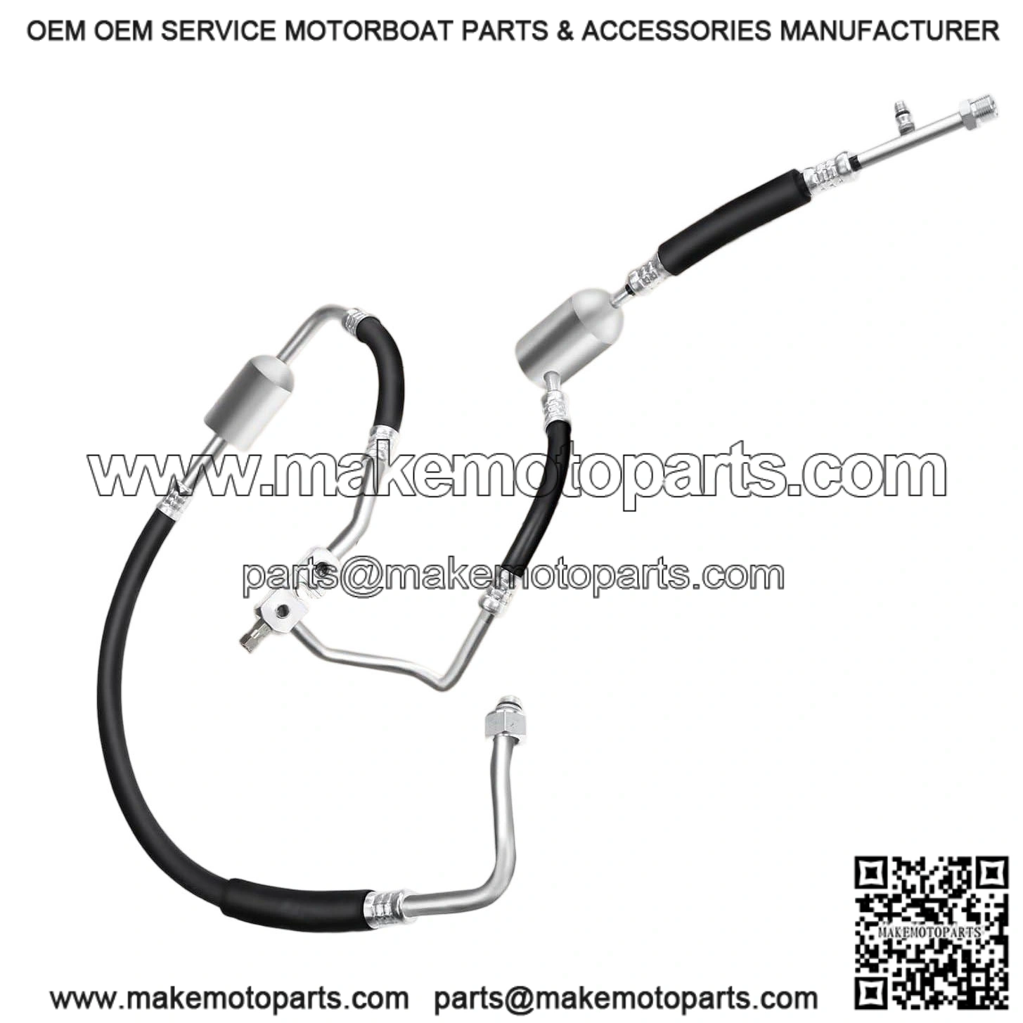 A/C Suction Hose & Discharge Line Hose Assembly for Ford F-150, F-250, F-350, Bronco, 1989-1993, OHV