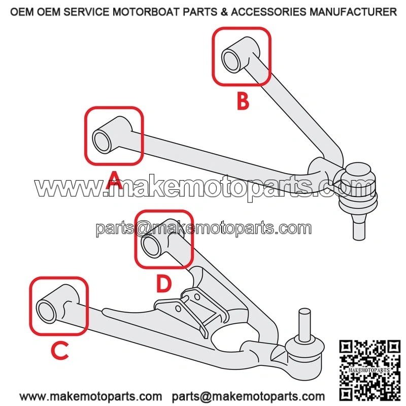 Polaris Sportsman XP 550 / XP 850 2009 Front A-Arm Bushing Ball Joint Kit - Image 2
