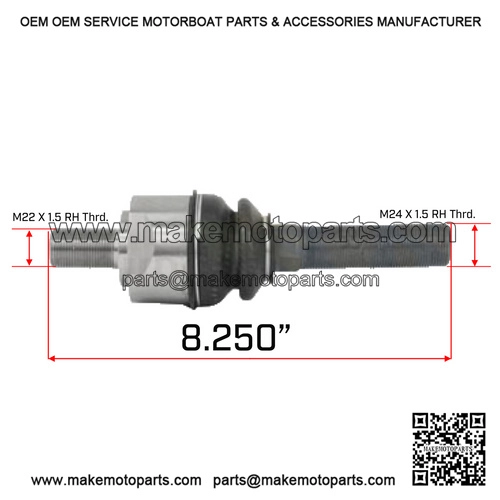 John Deere Backhoe 310J, 310SJ, 410J & More 4WD Front Axle Tie Rod Swivel Joint (AT339807)