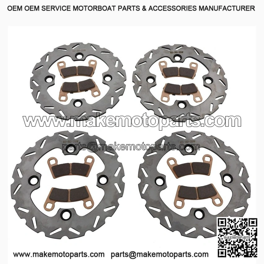 Riptide Front & Rear Brake Rotors and Pads Kit for 2015-2017 Polaris RZR 900 Razor