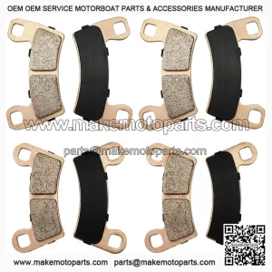 Sintered Front & Rear Brake Pads for Polaris RZR 900 S, 900, S-1000 2-Seater Trail Models
