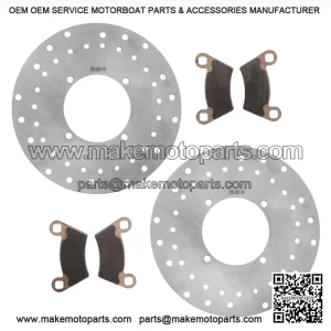 2006-2007 Polaris Ranger 700 6x6 EFI front brake rotors and MudRat brake pads
