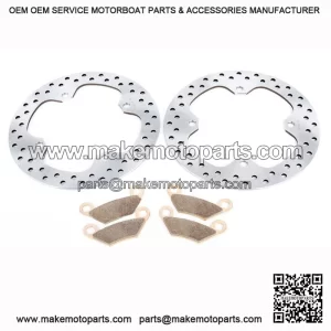 Front Brake Rotors and Brake Pads Kit for 2015-2017 Polaris Sportsman SP 850 Touring | Complete Front Brake Assembly