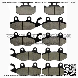 Front Rear And Middle Brake Pads for Rhino 700 YXR700F YXR 700F 2008-2013
