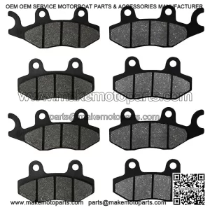 Front&Rear Brake Pads Motorcycle for ATV YXR700F Rhino 700 4x4 Fi 2008-14
