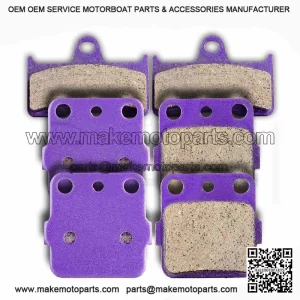 F+R Carbon fiber Brake Pads For Grizzly 660 YFM660F 4x4 2002-2004